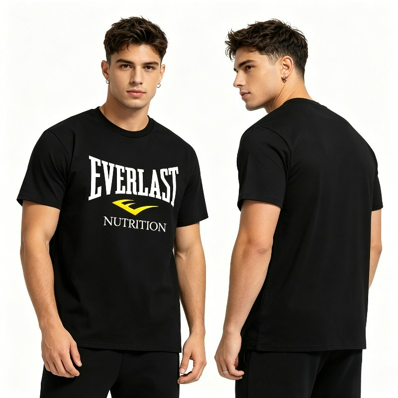 T Nutrition Fitness - Herren-T-Shirt mit Everlast Nutrition-Aufdruck in Schwarz